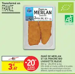 Intermarché Express Pané de merlan et sa panure bio l'assiette bleue offre