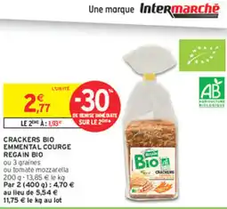 Intermarché Express REGAIN BIO Crackers bio emmental courge offre