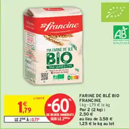 Intermarché Express FRANCINE Farine de blé bio offre