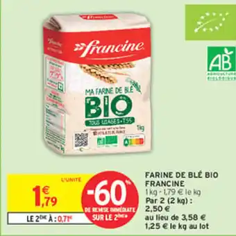 Intermarché Express FRANCINE Farine de blé bio offre