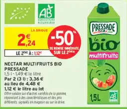 Intermarché Express PRESSADE Nectar multifruits bio offre