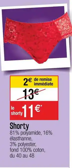 Cora x Carrefour Shorty offre