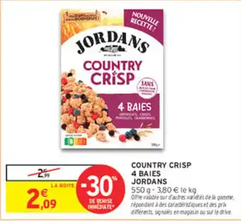 Intermarché Express JORDANS Country crisp 4 baies offre