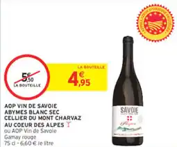 Intermarché Express Aop vin de savoie abymes blanc sec cellier du mont charvaz au coeur des alpes offre