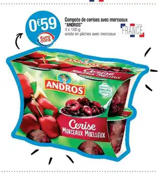 Cora x Carrefour Compote De Cerises Avec Morceaux offre