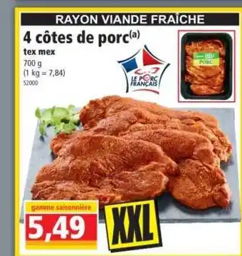 Norma 4 Côtes De Porc Tex Mex offre