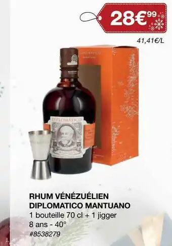 Costco Rhum Vénézuélien Diplomatico Mantuano offre