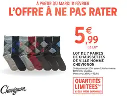 Intermarché Express Lot de 7 paires de chaussettes de ville homme chevignon offre