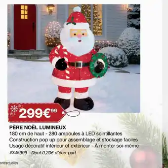 Costco Père Noël Lumineux offre