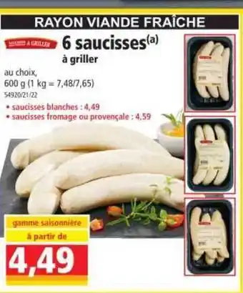 Norma 6 Saucisses à Griller offre