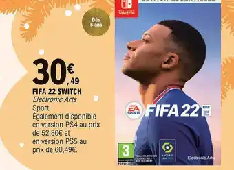 E.Leclerc Fifa 22 Switch Electronic Arts Sport offre