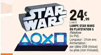 E.Leclerc Lampe Star Wars Ou Playstation 5 Paladone offre