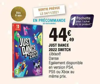 Just Dance 2022 Switch Ubisoft Danse