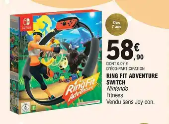 E.Leclerc Ring Fit Adventure Switch Nintendo Fitness offre