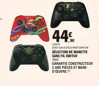 E.Leclerc Sélection De Manette Sans Fil Switch offre
