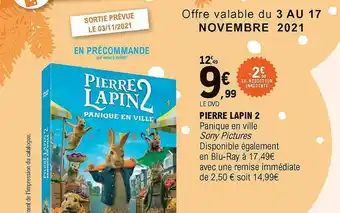 E.Leclerc Pierre Lapin 2 Panique En Ville offre