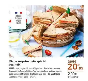 Thiriet Miche Surprise Pain Spécial Aux Noix offre