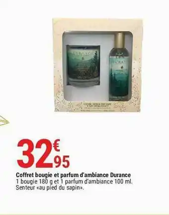 Gamm vert Coffret Bougie Et Parfum D'ambiance Durance offre