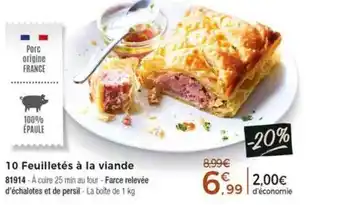 Thiriet 10 Feuilletés à La Viande offre