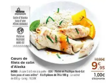 Thiriet Cœurs De Filets De Colin D'alaska offre