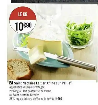 Saint Nectaire Laitier Affine Sur Paille