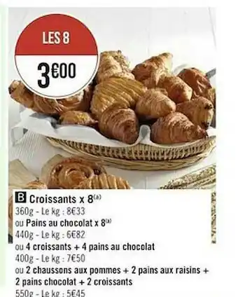 Géant Casino Croissants X8 offre