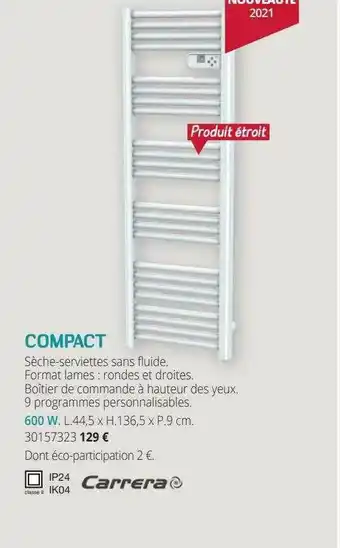 Gedimat Sèche-serviettes Sans Fluide Compact offre