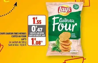 Coccinelle Supermarché Chips Saveur Fines Herbes Cuites Au Four Lay's offre
