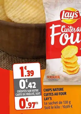 Coccinelle Supermarché Chips Nature Cuites Au Four Lay's offre