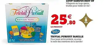 Hyper U Trivial Pursuit Famille Hasbro Gaming offre