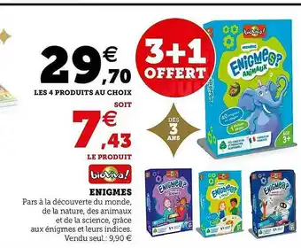 Bioviva! Enigmes 3+1 Offert