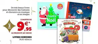 Hyper U Livres Sonores offre