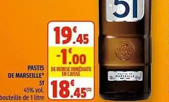 Coccinelle Supermarché Pastis De Marseille 51 offre