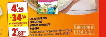 Coccinelle Supermarché Salade Garden Parisienne Jambon Emmental Sodebo offre