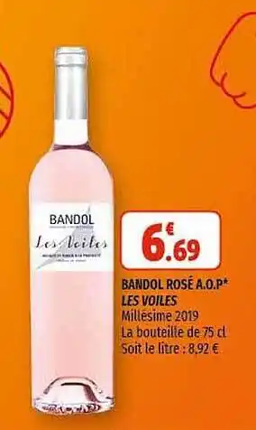 Coccinelle Supermarché Bandol Rosé A.o.p. Les Voiles offre