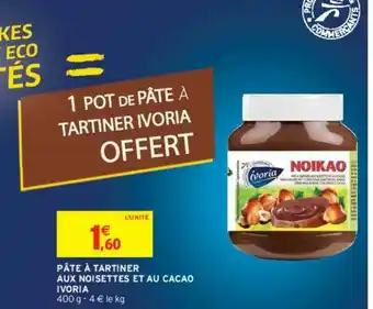 Intermarché Contact Pâte à Tartiner Aux Noisettes Et Au Cacao Ivoria offre