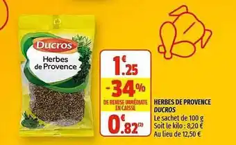 Coccinelle Supermarché Herbes De Provence Ducros offre