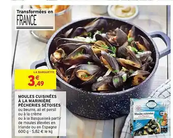 Moules Cuisinées à La Marinière Pêcherie Sétoises