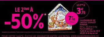 Intermarché Hyper Calendrier De L'avent Chalet Kinder offre