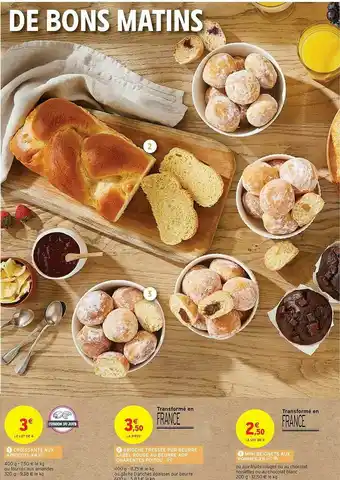Intermarché Hyper Croissants Aux Abricots X4, Brioche Tressée Pur Beurre Label Rouge Au Beurre Aop Charentes Poitou, Mini Beignets Au Pommes X8 offre
