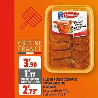 Coccinelle Supermarché Ailes De Poulet Découpées Saveur Barbecue offre