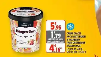 Coccinelle Supermarché Crème Glacée Juicy White Peach & Raspberry Fruit Obsessions Häagen-dazs offre