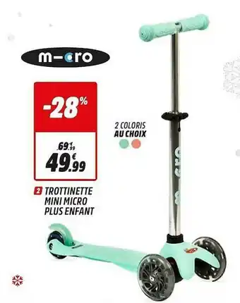 Intersport Trottinette Mini Micro Plus Enfant offre