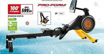 Intersport Rameur Sport Rl Pro-form offre