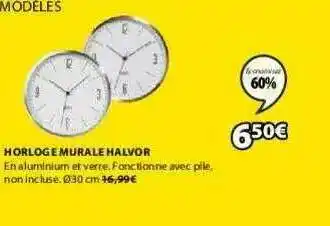 JYSK Horloge Murale Halvor offre
