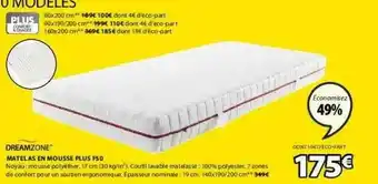 JYSK Matelas En Mousse Plus F50 Dreamzone offre