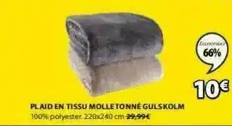 JYSK Plaid En Tissu Molletonné Gulskolm offre