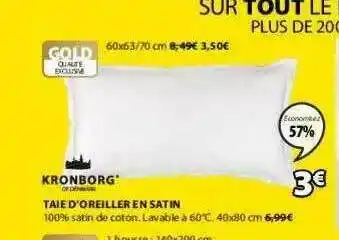 JYSK Taie D'oreiller En Satin Kronborg offre
