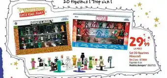 King Jouet Set 20 Figurines Minecraft offre