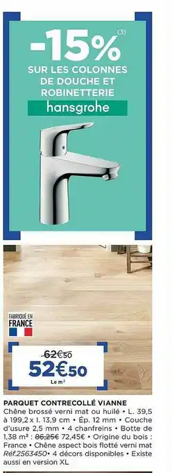Lapeyre Parquet Contrecollé Vianne offre